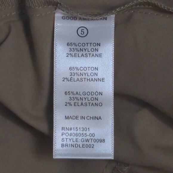 Good American Womens Dart Poplin Shirt Button Up Brown Long Sleeve Pleated 5 New - Picture 7 of 11